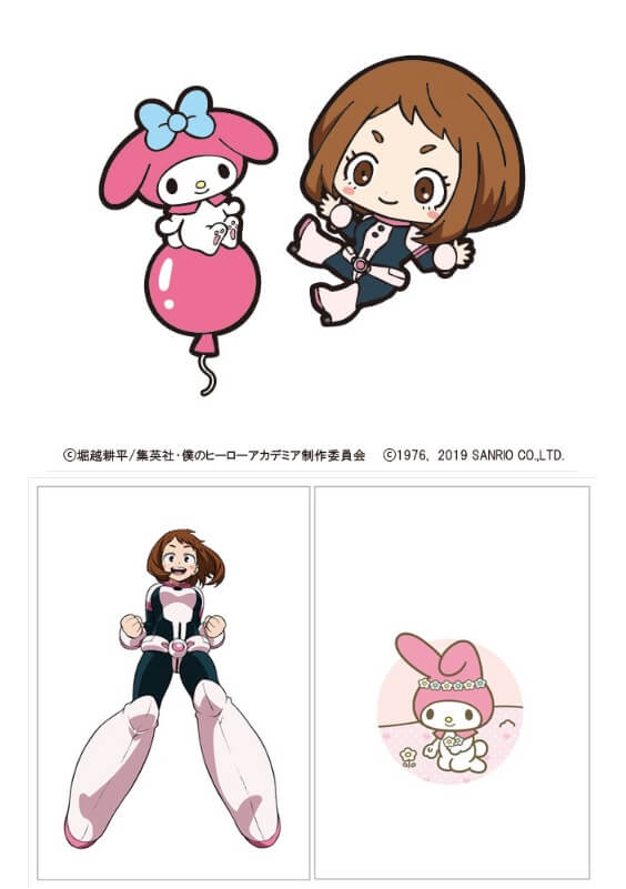 Ochako Uraraka e My Melody GQCA Sanrio