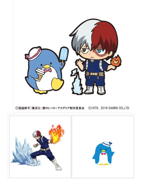 Shoto Todoroki e Tuxedo Sam GQCA Sanrio