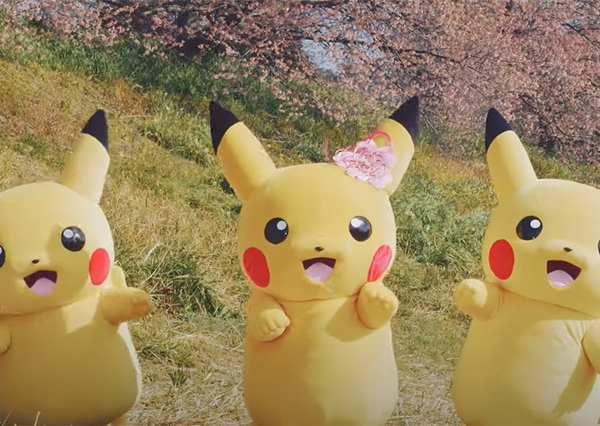 Pikachus dançam “Sakura Sakura”