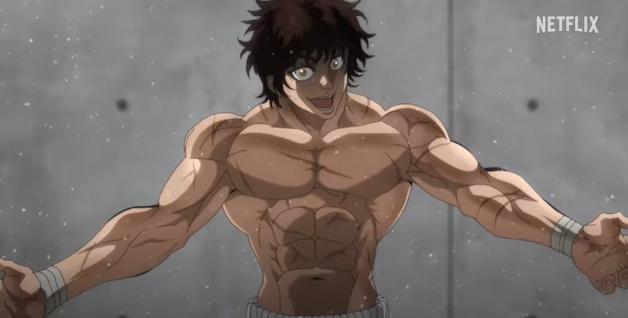 Já esta disponível na Netflix a versão dublada da segunda temporada da adaptação anime do mangá Baki Hanma, de Keisuke Itagaki.