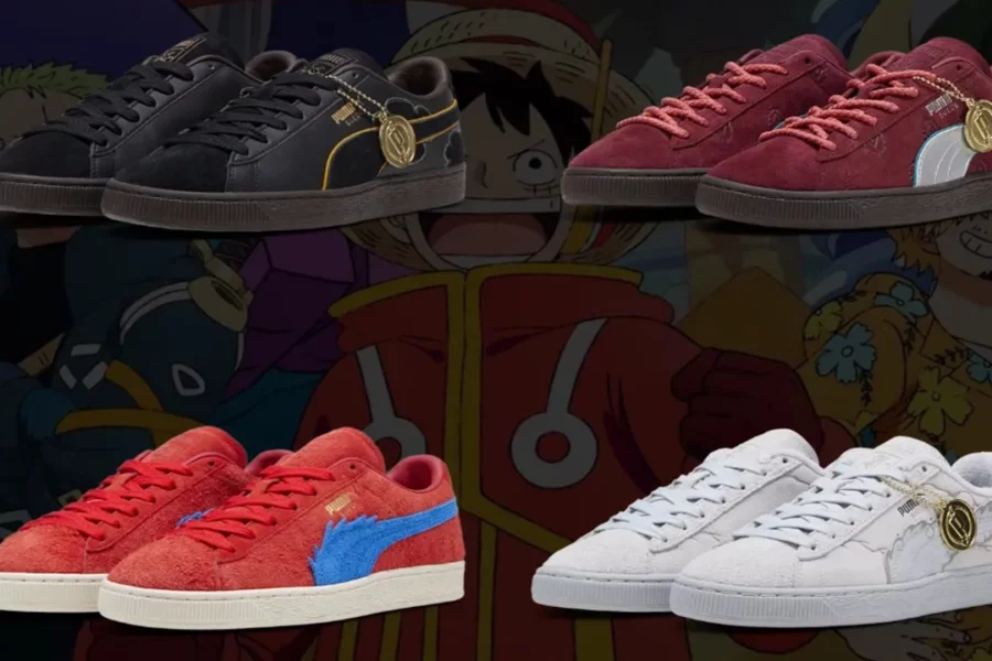 A Puma surpreendeu os fãs ao revelar as caixas de sapatos deslumbrantes como parte da tão esperada colaboração oficial com One Piece.