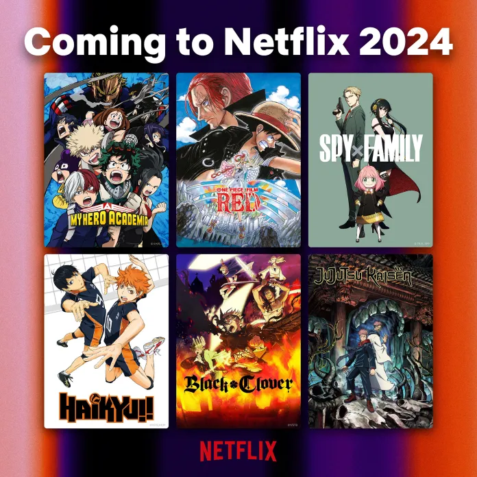 A Netflix anunciou a aquisição dos direitos de vários animes famosos e muito esperados que entrarão em seu catálogo em 2024.