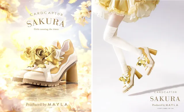 Sakura Kinomoto, a protagonista de Sakura Card Captors ganhou uma nova linha de calçados encantadores da loja de moda Mayla.