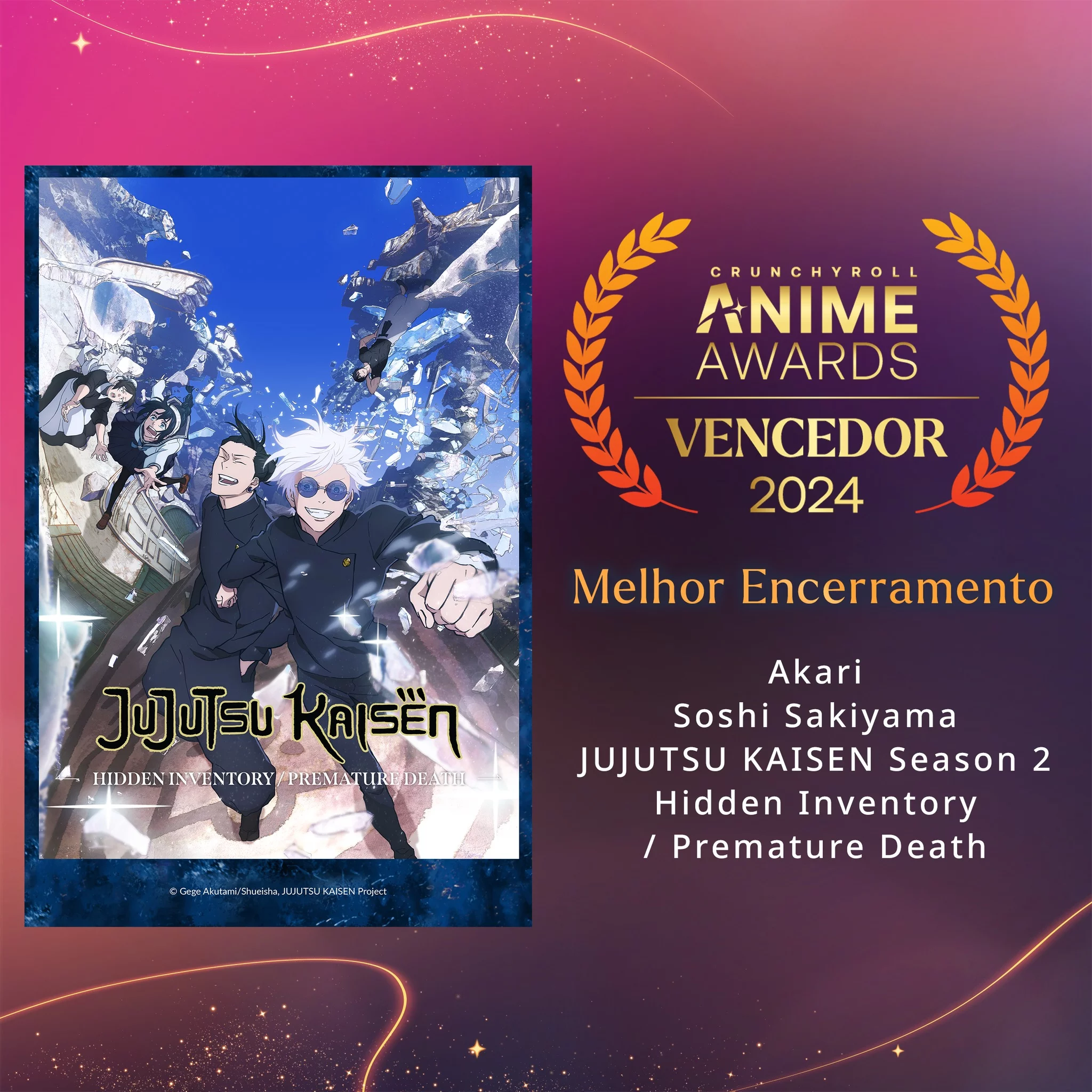 A cerimônia do Crunchyroll Anime Awards foi transmitida globalmente nesse sábado. Confira os ganhadores de todas as categorias.