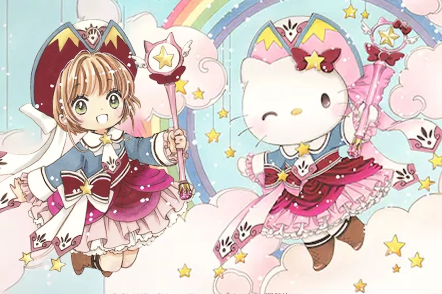 A Hello Kitty da Sanrio se transforma em uma garota mágica shoujo em uma colaboração oficial com o grupo de artistas de mangá CLAMP.