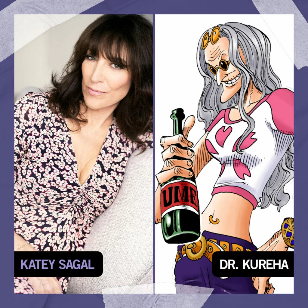 A 2º temporada do live-action de One Piece confirmou duas adições ao elenco. Com Katey Sagal como Dra Kureha e Mark Harelik como Dr Hiriluk.