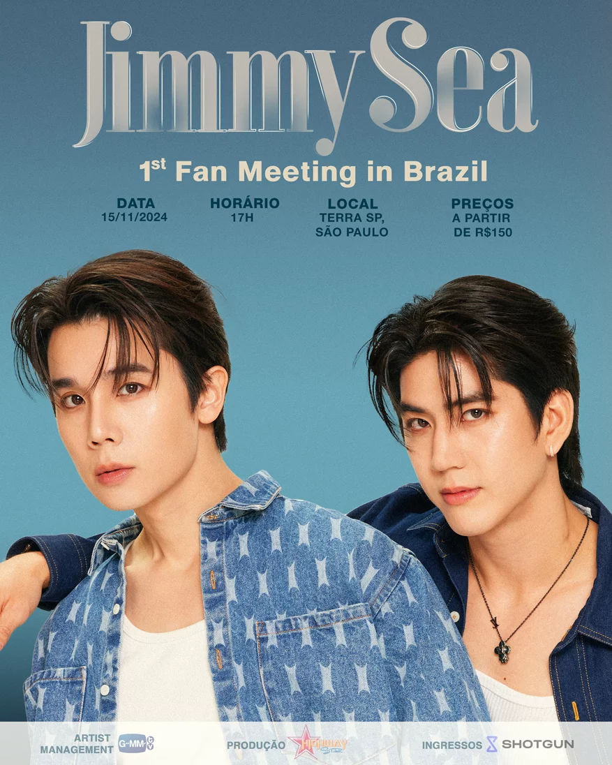 Os atores tailandeses Jimmy Jitaraphol e Sea Tawinan, farão sua 1ª turnê fora da Ásia com uma fan meeting em São Paulo em novembro de 2024.