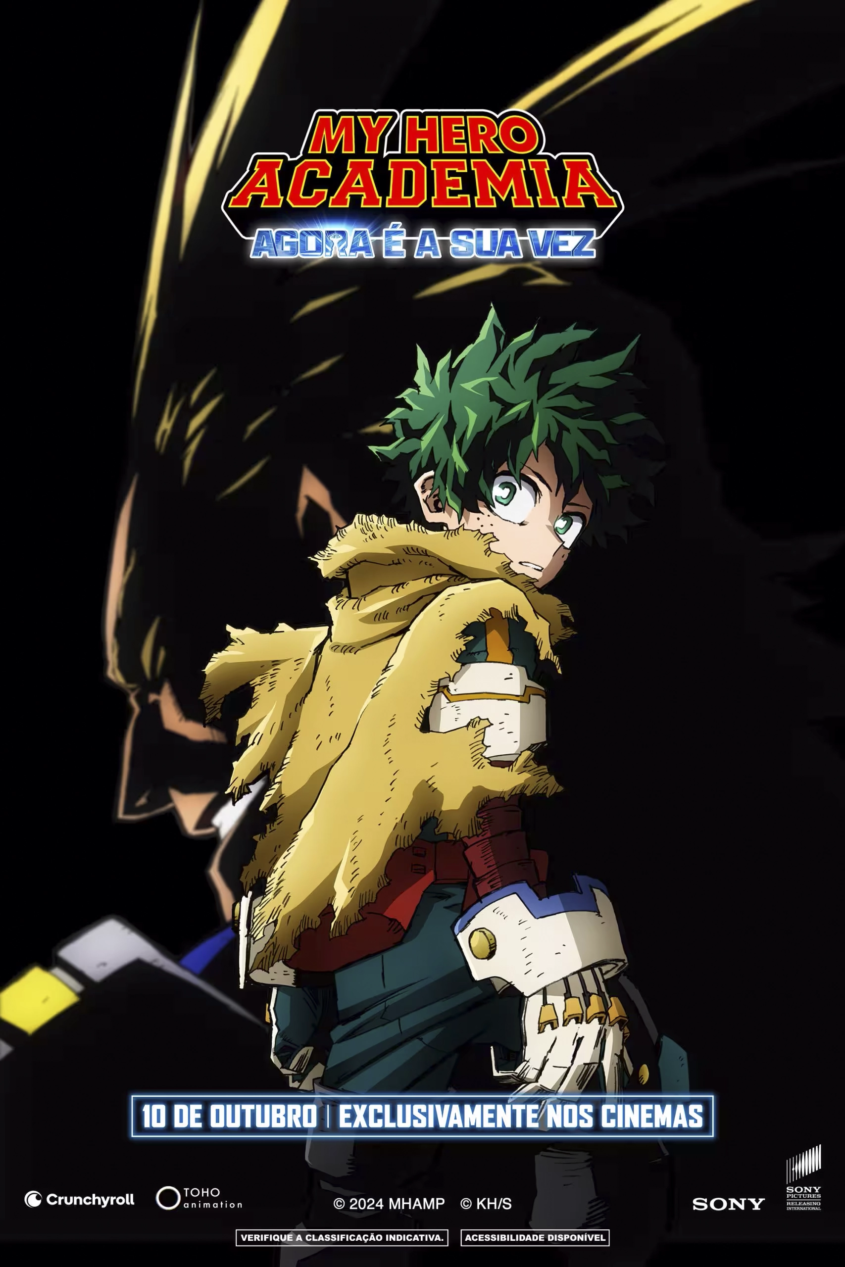 Uma imagem promocional confirmou que o 4º filme de My Hero Academia, intitulado Agora é sua Vez, será lançado nos cinemas brasileiros.