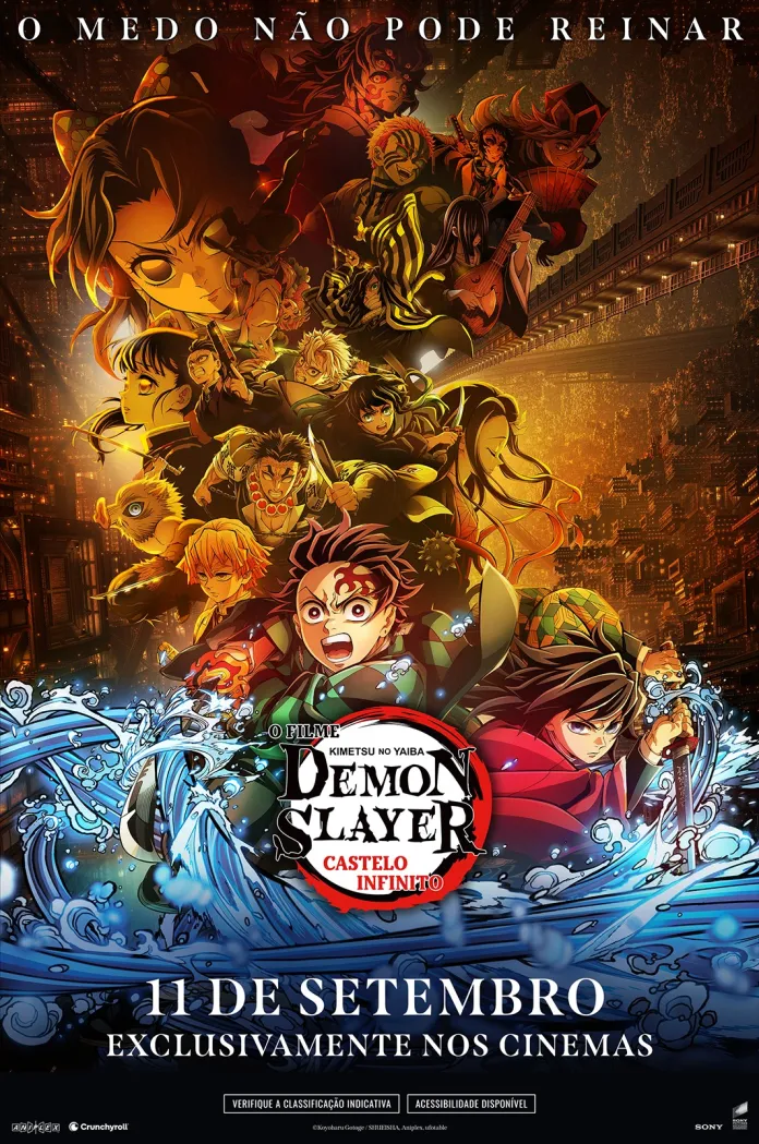 A Crunchyroll e Sony Pictures anunciaram que o filme Demon Slayer: Kimetsu no Yaiba – Infinity Castle chegará ao Brasil dia 11 de setembro.