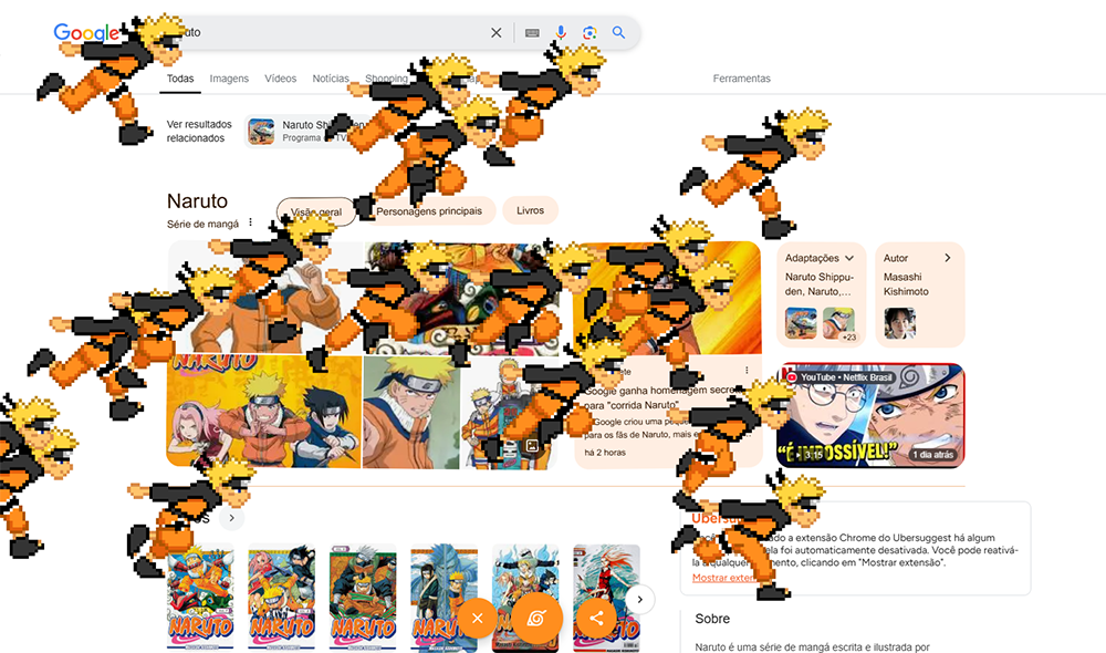 O Google continua surpreendendo os fãs de cultura pop com Easter Eggs interativos, e agora chegou a vez de Naruto.