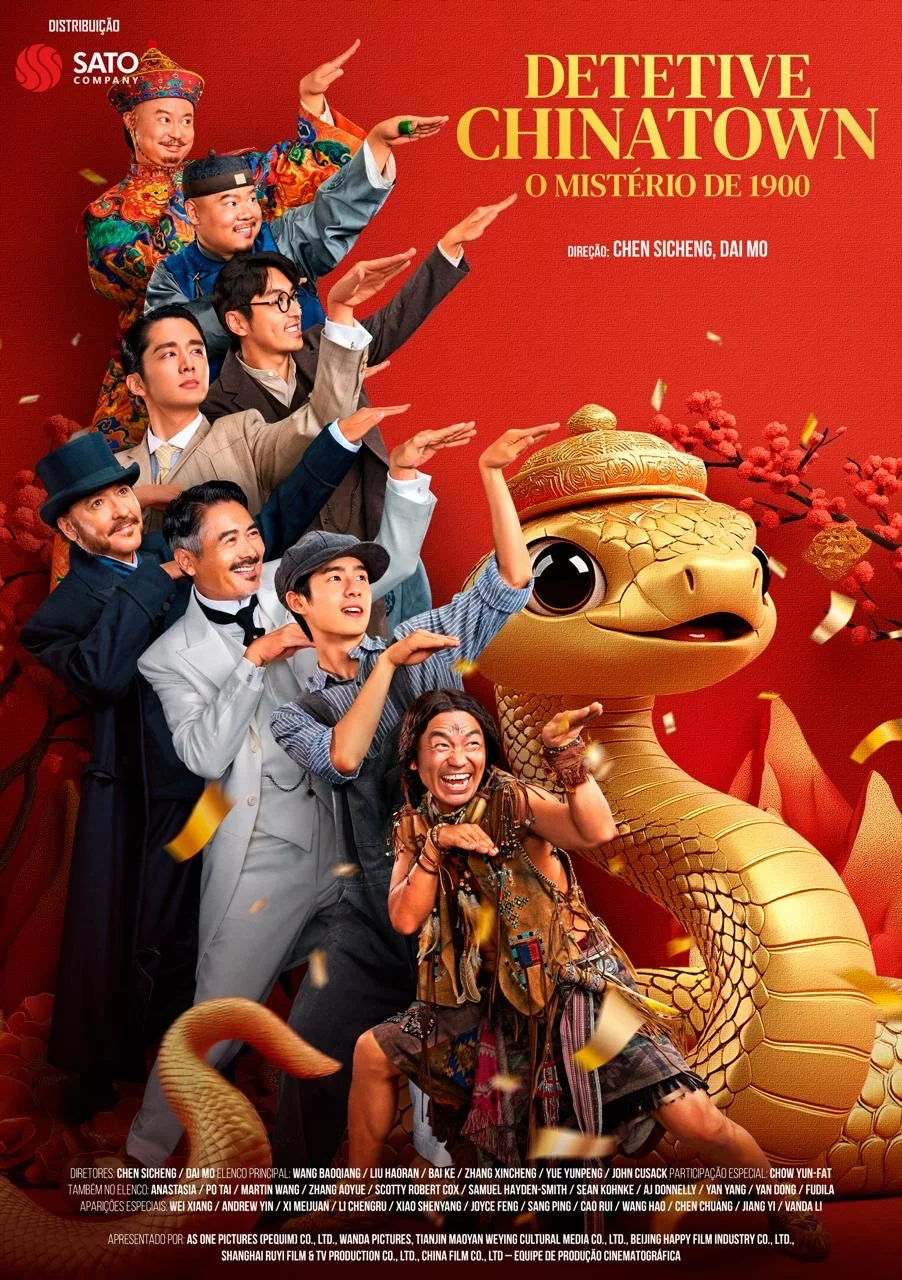 Com Wang Baoqiang e Liu Haoran, Detetive Chinatown: O Mistério de 1900 estreia no Brasil em 15 de maio com Chow Yun-Fat e John Cusack.