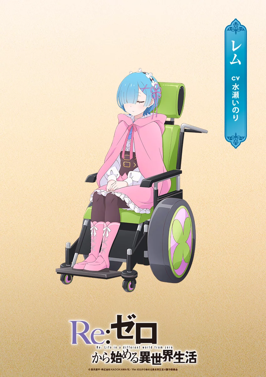 Foram divulgados os designs de personagens atualizados da quarta temporada da série anime Re:Zero, que irá estrear em 2026.