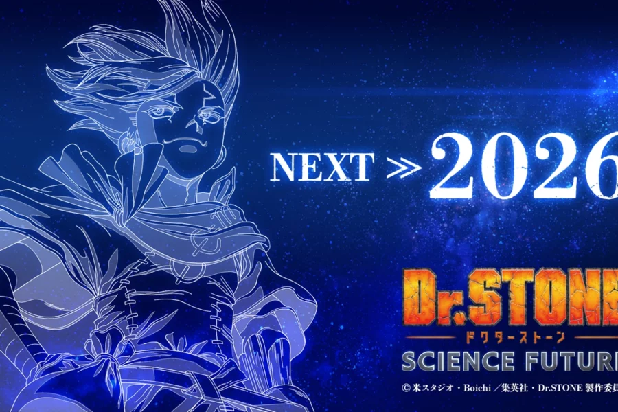 Dr. STONE SCIENCE FUTURE revela vídeo promocional com Senku e confirma que a 3ª parte da 4ª temporada estreia em 2026 como conclusão.
