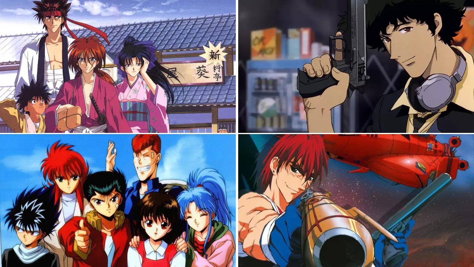 Samurai X, Cowboy Bebop, Yu Yu Hakusho e Outlaw Star, animes antigos que valem a pena